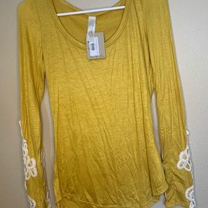 Mustard Long Sleeve w/Lace